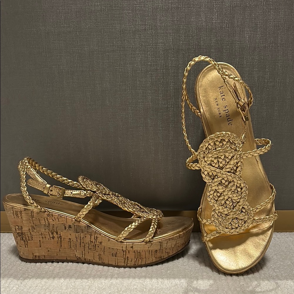 kate spade New York Gold Braid Platform Sandals
Size 6.5